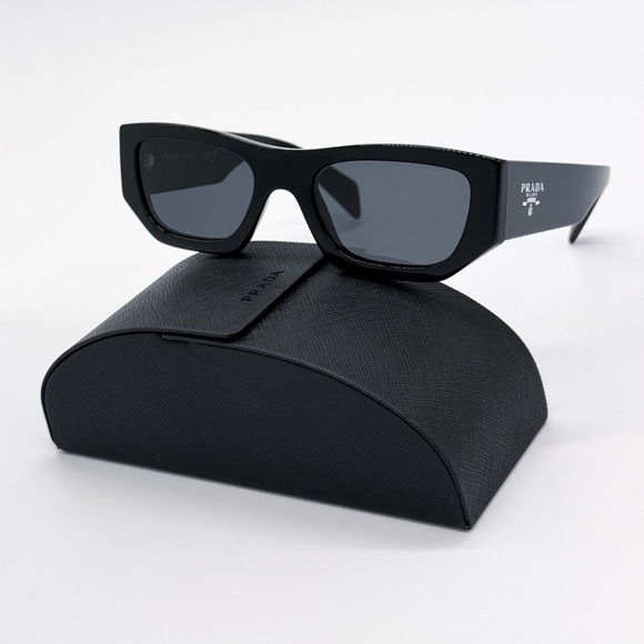 NEW PRADA PRA01S 1AB5S0 CAT EYE PRADA SUNGLASSES SPR A01 BLACK PR A01S - Picture 4 of 13